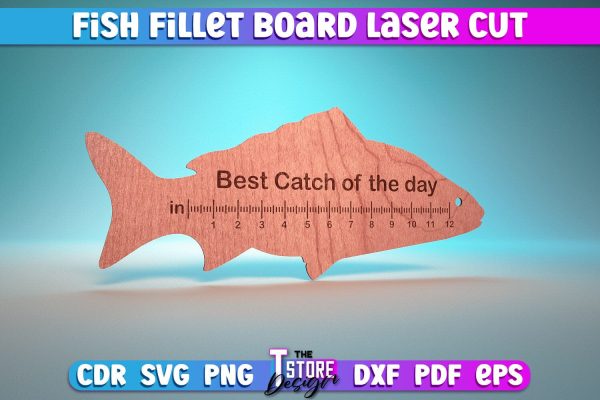 Fish Fillet Board Laser Cut | Funny Dad Laser Cut Design | CNC Files Online Sale - Image 3