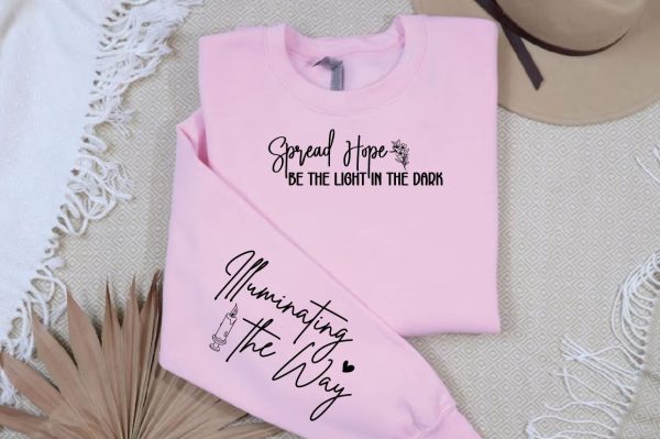 Spread Hope Be the Light in the Dark Sleeve SVG Design Cheap - Image 2