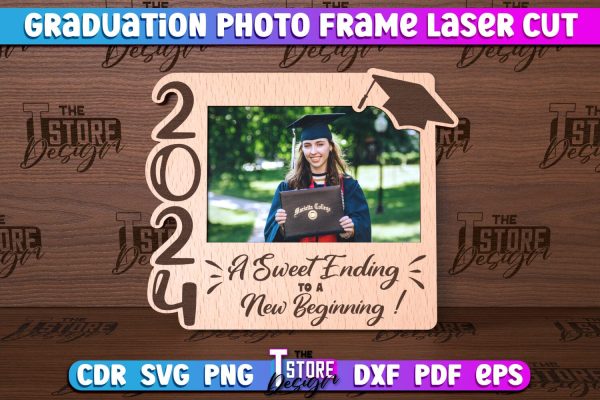 Graduation Photo Frame Laser Cut | Photo Frame Design | CNC File on Sale