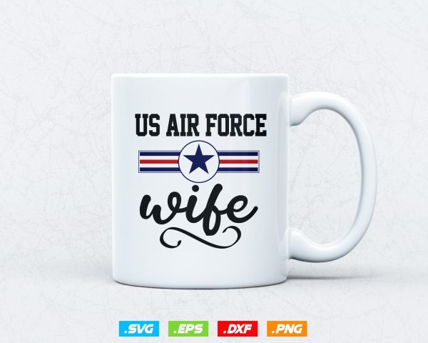 Proud US Air Force Wife Military Pride Svg Png, Graduations Mothers Day Birthdays Gift, Aircraft Svg, Svg Files for Cricut, Instant download Supply - Image 3