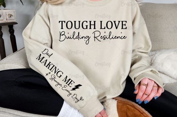 Tough love building resilience Sleeve SVG Design Cheap - Image 2