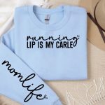 Running lip is mycarle lip is mycarle  Sleeve Svg design Online - Image 2