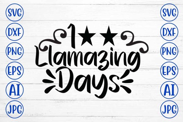 100 Llamazing Days SVG Design Online Hot Sale