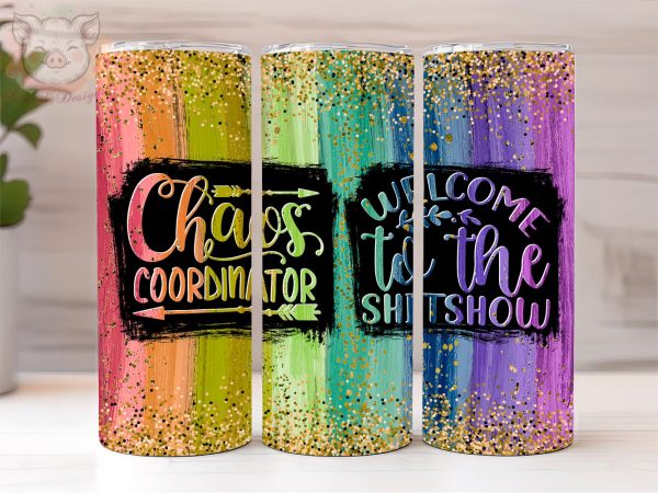 Chaos Coordinator 20oz Tumbler Png, Straight & Tapered Tumbler Png, Mother s Day Tumbler Png, Digital Download PNG on Sale