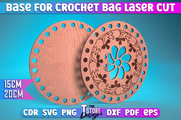 Base for Crochet Bag Laser Cut | Accessories Laser Cut Design | CNC Files Online now