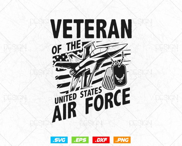 Veteran of the United States US Air Force USAF Svg Png, Air Force Tshirt, USA Flag Svg, Svg Files for Cricut Silhouette, Instant download For Discount