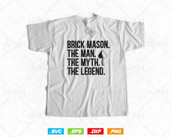 Brick Mason The Man Myth Legend Bricklayer Svg Png, Construction svg, Mason life, SVG Files for Cricut Silhouette, Clipart, Instant download Hot on Sale - Image 2