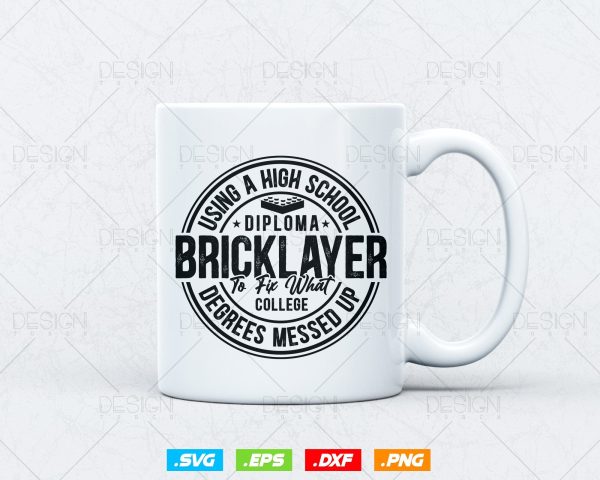 Bricklayer Master Builder Construction Crew Building Blocks Svg Png, Mason life, SVG Files for Cricut Silhouette, Clipart, Instant download For Cheap - Image 3