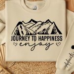 Journey to happiness enjoy Sleeve SVG Design Cheap - Image 2