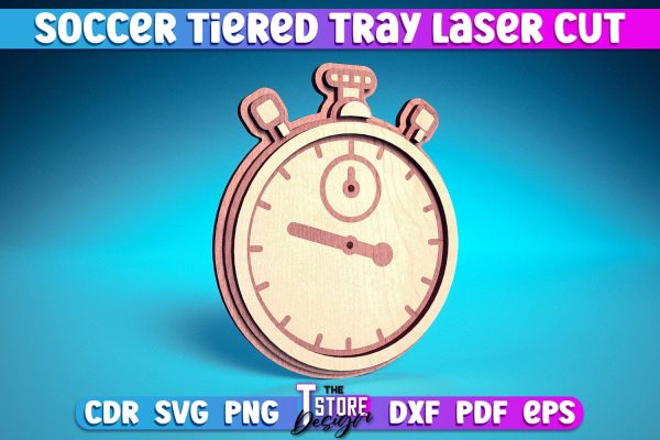Soccer Tiered Tray Laser Cut | Tiered Tray Laser Cut Design | CNC Files For Cheap