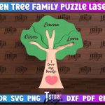 Wooden Tree Family Puzzle Laser Cut | Family Puzzle Design | CNC File Cheap - Image 5