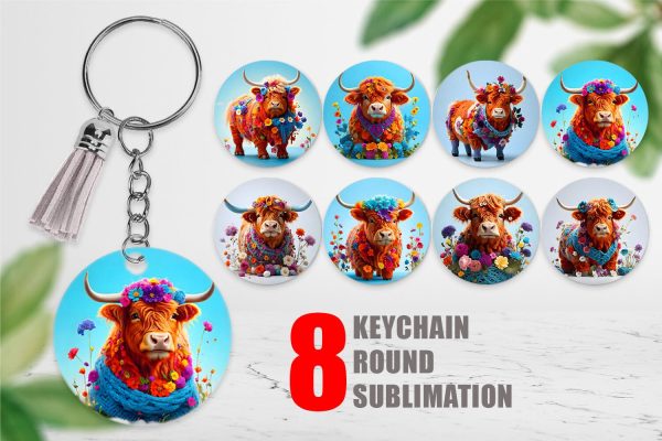 Keychain Higland Cow Easter Online Sale