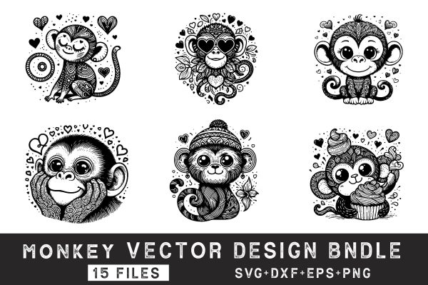 Monkey Svg Bundle on Sale