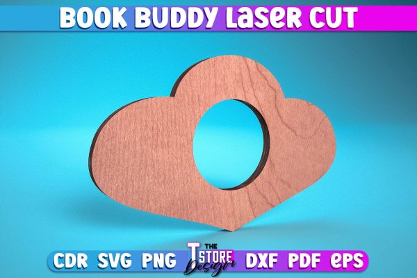 Book Buddy Laser Cut | Book Holder Laser Cut Design | CNC Files For Cheap - Image 3
