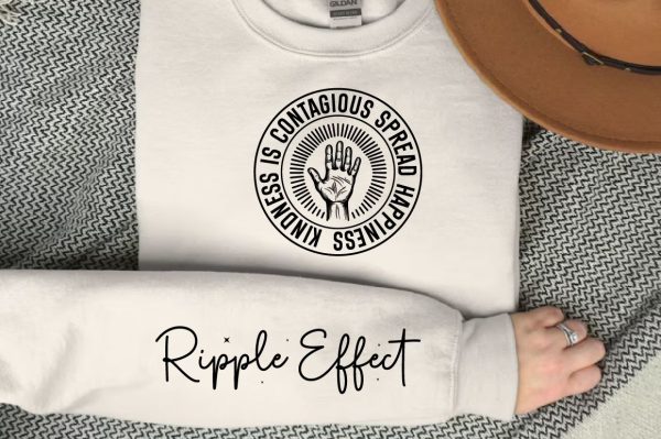 Kindness is contagious spread happiness Sleeve SVG Design Cheap - Image 3