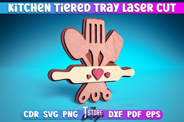 Kitchen Tiered Tray Laser Cut | Tiered Tray Laser Cut Design | CNC Files Online