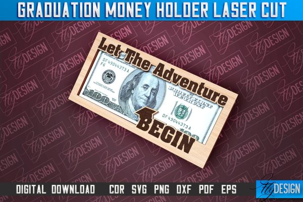 Graduation Money Holder Laser Cut | Money Holder Design | Gift SVG Design on Sale