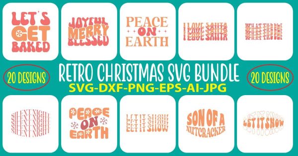 Retro Christmas SVG Bundle For Cheap - Image 2