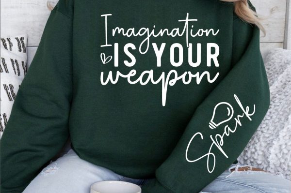Imagination is Your Weapon Sleeve SVG Design For Discount - Image 3