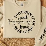 Forge your own path leave footprints of greatness Sleeve SVG Design Online Hot Sale - Image 2