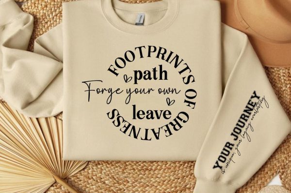 Forge your own path leave footprints of greatness Sleeve SVG Design Online Hot Sale - Image 2