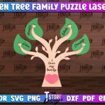 Wooden Tree Family Puzzle Laser Cut | Family Puzzle Design | CNC File Cheap - Image 4