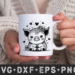 Pig with Bandana SVG Bundle Supply - Image 3