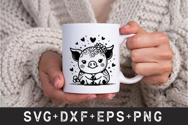 Pig with Bandana SVG Bundle Supply - Image 3