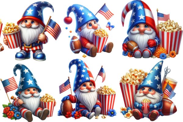 4th of July Gnome Clipart Online Sale - Image 2