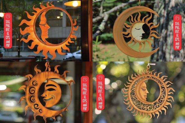 laser cut Sun and Moon SVG Bundle Online
