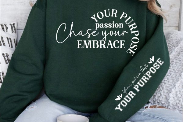 Chase your passion embrace your purpose Sleeve SVG Design on Sale - Image 3