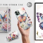 Digital Paper Watercolor Butterfly Online - Image 2