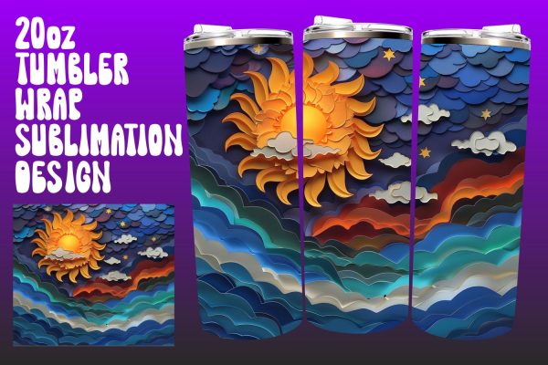 Majestic Sunrise Tumbler Wrap Sublimation Series Online Hot Sale