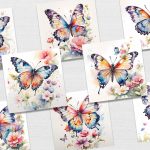Digital Paper Watercolor Butterfly Online - Image 3