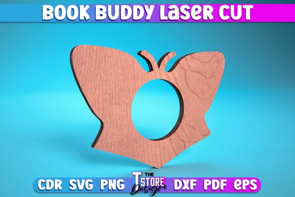 Book Buddy Laser Cut | Book Holder Laser Cut Design | CNC Files on Sale