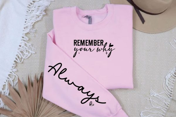 Remember your why Sleeve SVG Design Online - Image 3