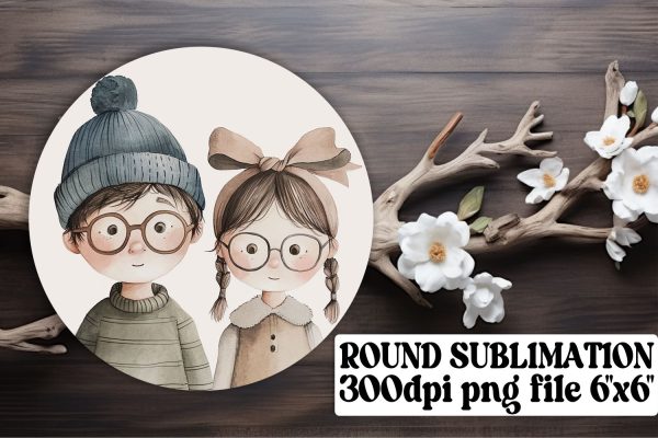Enchanting Boho Kids Sublimation: Circular Keychain Wonders Supply