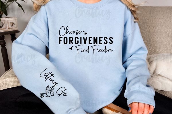 Choose Forgiveness Find Freedom Sleeve SVG Design For Cheap - Image 2
