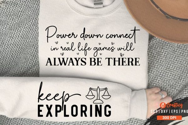 Power down connect in real life games Sleeve SVG Design Sale