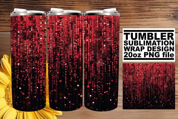 Red Sparkle Tumbler Art Supply