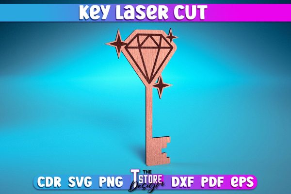 Key Laser Cut Design | Home Laser Cut Design | CNC Files Sale - Image 3