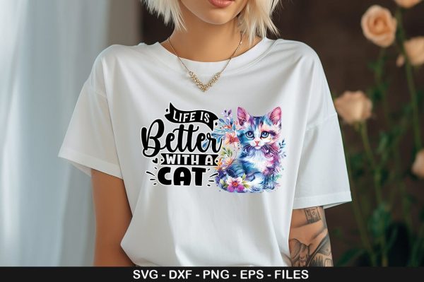 Cat MOM Clipart SVG Bundle Cheap - Image 3