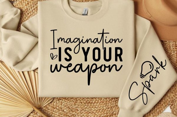Imagination is Your Weapon Sleeve SVG Design For Discount - Image 2