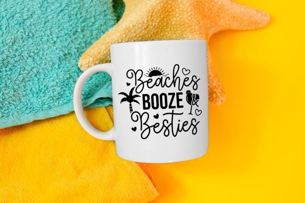 Beaches Booze & Besties - Summer SVG File For Sale - Image 2