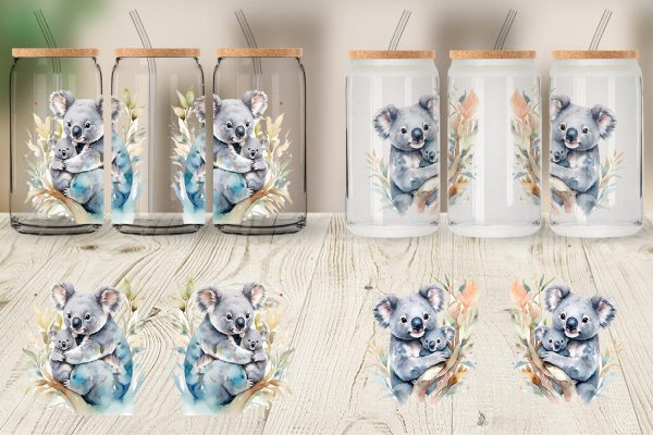 Glass Can Wrap Koala Mother Day Online now - Image 4