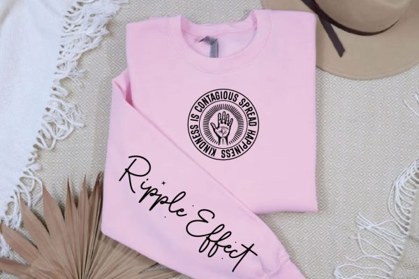 Kindness is contagious spread happiness Sleeve SVG Design Cheap - Image 2