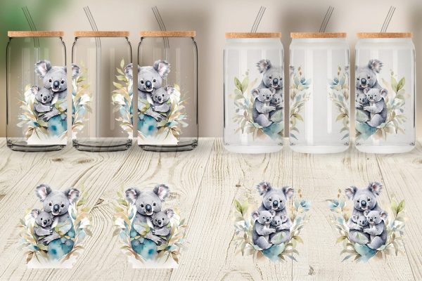 Glass Can Wrap Koala Mother Day Online now - Image 2