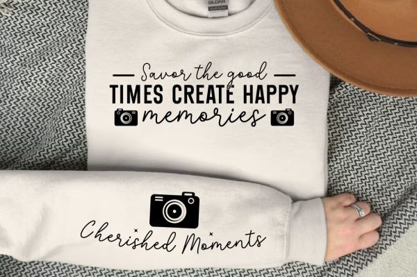 Savor the good times create happy memories Sleeve SVG Design Discount - Image 3