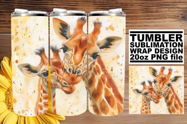 Heartwarming Mom & Baby Animal Tumbler Wrap: Motherly Tribute Sale
