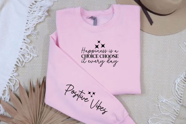 Happiness is a choice choose it every day Sleeve SVG Design Online Hot Sale - Image 2